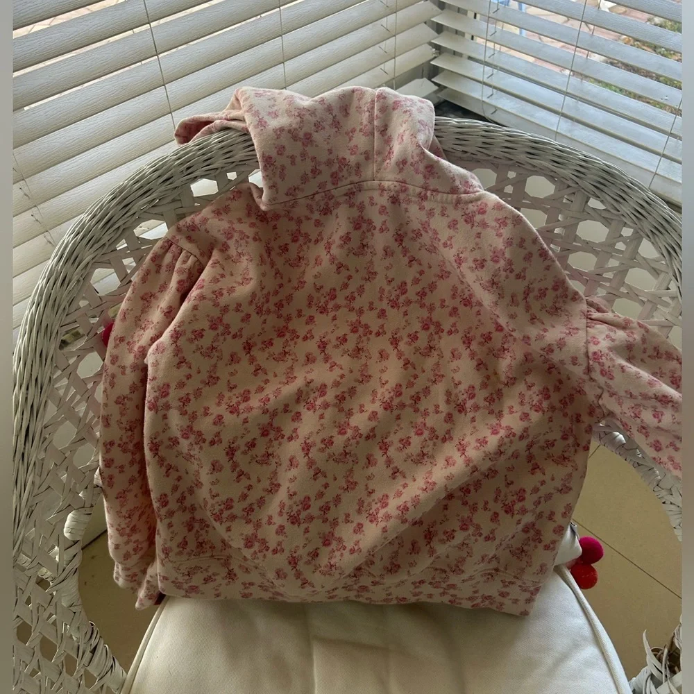 Gap × LoveShackFancy Kids Floral Logo Joggers + Hoodie Pink Set Size M and L